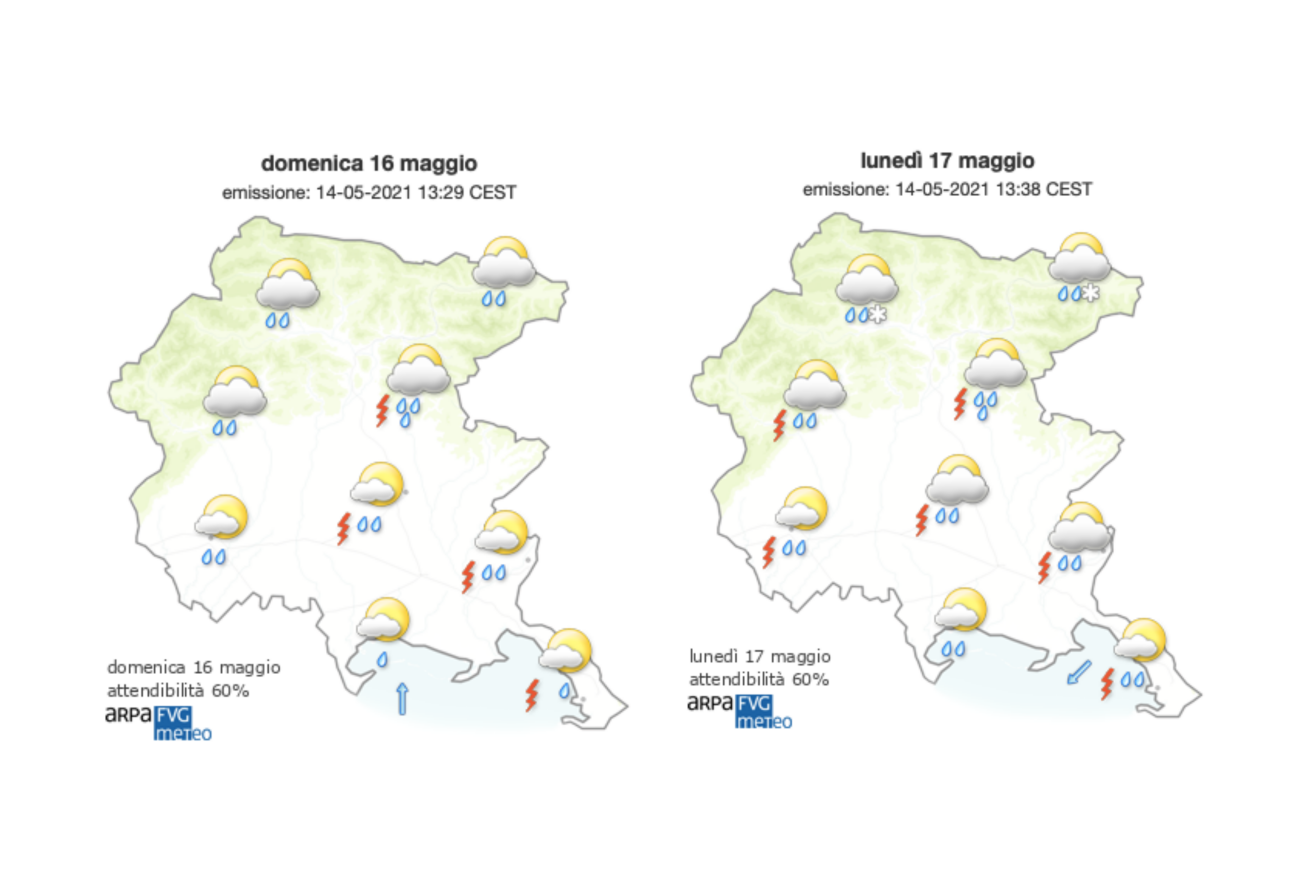 Maltempo ma anche sole, come cambia il meteo sul Goriziano